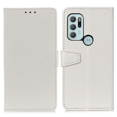 Funda de Cuero Cartera con Soporte Carcasa A06D para Motorola Moto G60s Blanco