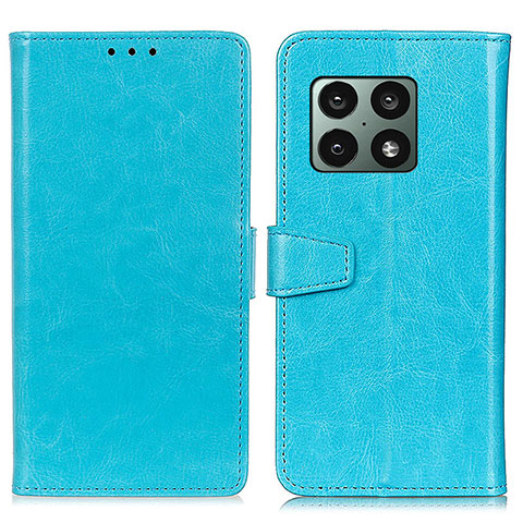 Funda de Cuero Cartera con Soporte Carcasa A06D para OnePlus 10 Pro 5G Azul Cielo