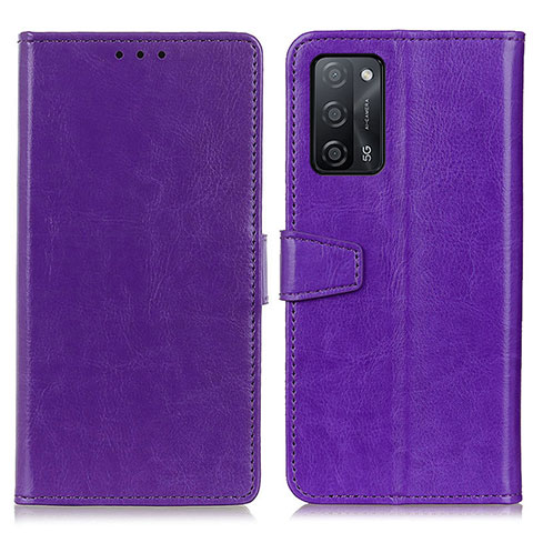 Funda de Cuero Cartera con Soporte Carcasa A06D para Oppo A53s 5G Morado