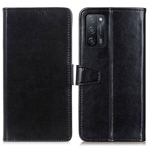 Funda de Cuero Cartera con Soporte Carcasa A06D para Oppo A53s 5G Negro