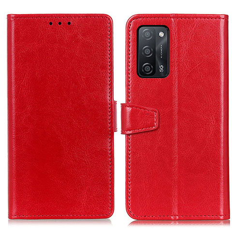 Funda de Cuero Cartera con Soporte Carcasa A06D para Oppo A53s 5G Rojo