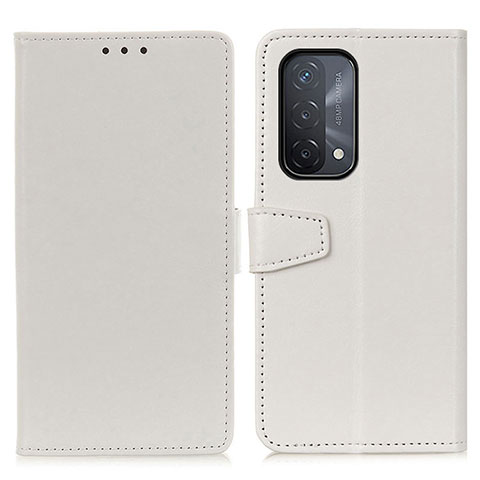 Funda de Cuero Cartera con Soporte Carcasa A06D para Oppo A54 5G Blanco