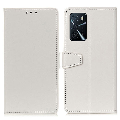 Funda de Cuero Cartera con Soporte Carcasa A06D para Oppo A54s Blanco