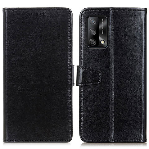 Funda de Cuero Cartera con Soporte Carcasa A06D para Oppo F19 Negro