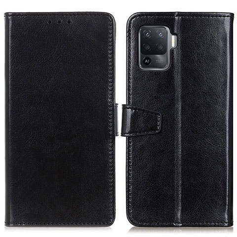 Funda de Cuero Cartera con Soporte Carcasa A06D para Oppo F19 Pro Negro