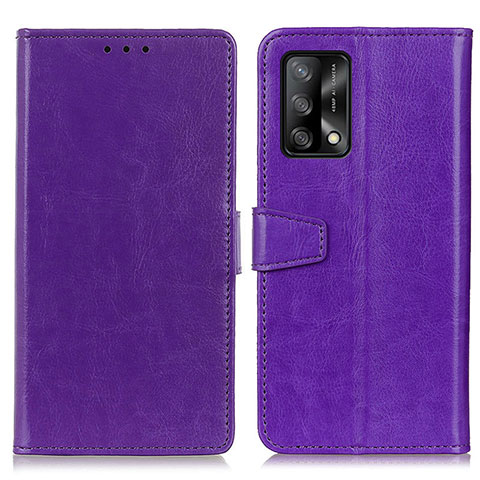 Funda de Cuero Cartera con Soporte Carcasa A06D para Oppo Reno6 Lite Morado