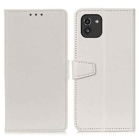 Funda de Cuero Cartera con Soporte Carcasa A06D para Samsung Galaxy A03 Blanco