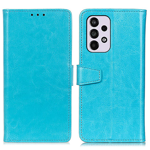 Funda de Cuero Cartera con Soporte Carcasa A06D para Samsung Galaxy A33 5G Azul Cielo