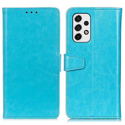 Funda de Cuero Cartera con Soporte Carcasa A06D para Samsung Galaxy A53 5G Azul Cielo