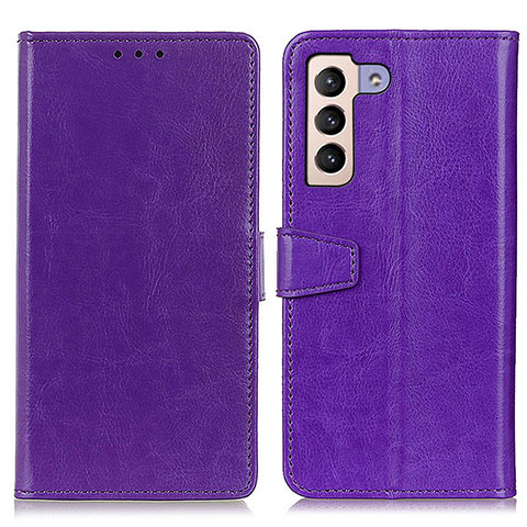 Funda de Cuero Cartera con Soporte Carcasa A06D para Samsung Galaxy S21 5G Morado