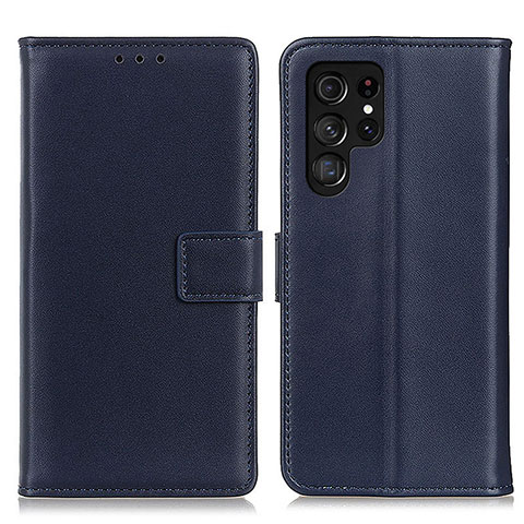 Funda de Cuero Cartera con Soporte Carcasa A06D para Samsung Galaxy S21 Ultra 5G Azul