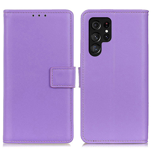 Funda de Cuero Cartera con Soporte Carcasa A06D para Samsung Galaxy S21 Ultra 5G Morado