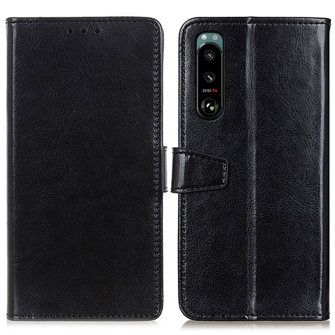 Funda de Cuero Cartera con Soporte Carcasa A06D para Sony Xperia 5 III Negro