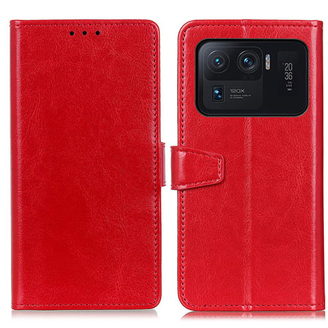 Funda de Cuero Cartera con Soporte Carcasa A06D para Xiaomi Mi 11 Ultra 5G Rojo