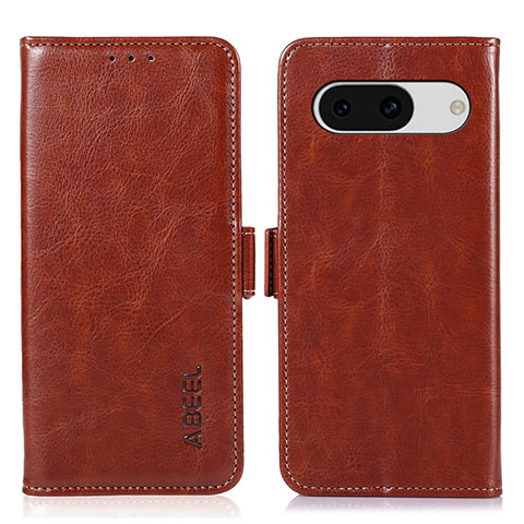 Funda de Cuero Cartera con Soporte Carcasa A07D para Google Pixel 8a 5G Marron