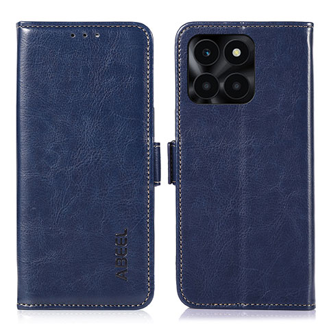 Funda de Cuero Cartera con Soporte Carcasa A07D para Huawei Honor X6a Azul