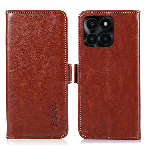 Funda de Cuero Cartera con Soporte Carcasa A07D para Huawei Honor X8b Marron