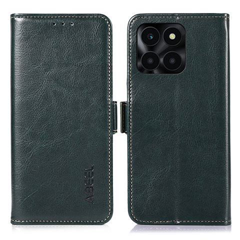 Funda de Cuero Cartera con Soporte Carcasa A07D para Huawei Honor X8b Verde