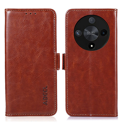 Funda de Cuero Cartera con Soporte Carcasa A07D para Huawei Honor X9b 5G Marron