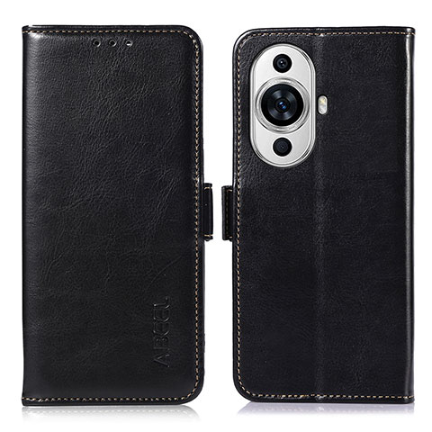 Funda de Cuero Cartera con Soporte Carcasa A07D para Huawei Nova 11 Pro Negro