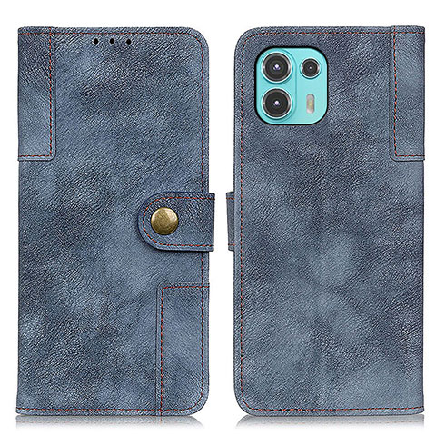 Funda de Cuero Cartera con Soporte Carcasa A07D para Motorola Moto Edge 20 Lite 5G Azul