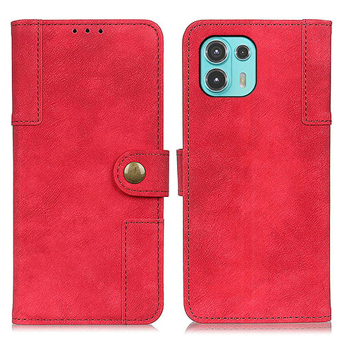 Funda de Cuero Cartera con Soporte Carcasa A07D para Motorola Moto Edge 20 Lite 5G Rojo