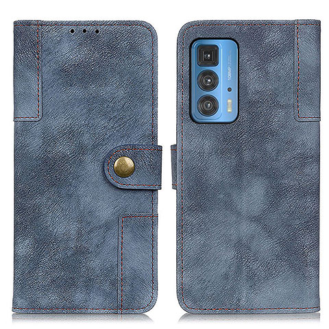 Funda de Cuero Cartera con Soporte Carcasa A07D para Motorola Moto Edge 20 Pro 5G Azul