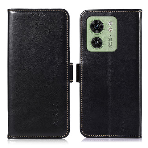 Funda de Cuero Cartera con Soporte Carcasa A07D para Motorola Moto Edge 40 5G Negro