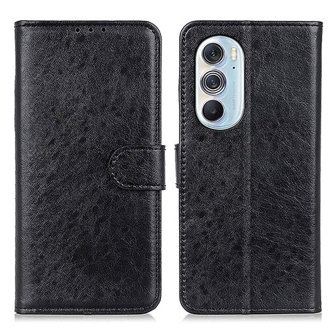 Funda de Cuero Cartera con Soporte Carcasa A07D para Motorola Moto Edge Plus (2022) 5G Negro