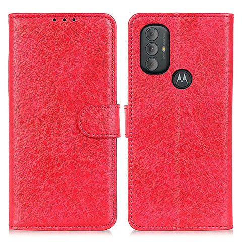 Funda de Cuero Cartera con Soporte Carcasa A07D para Motorola Moto G Play (2023) Rojo