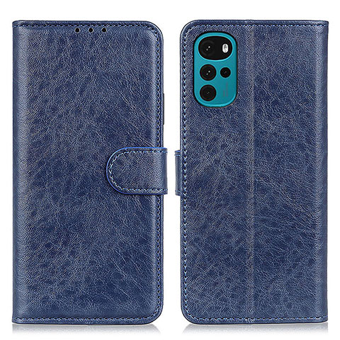 Funda de Cuero Cartera con Soporte Carcasa A07D para Motorola Moto G22 Azul