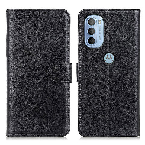 Funda de Cuero Cartera con Soporte Carcasa A07D para Motorola Moto G31 Negro