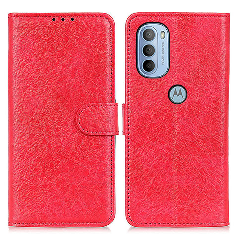 Funda de Cuero Cartera con Soporte Carcasa A07D para Motorola Moto G41 Rojo