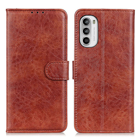 Funda de Cuero Cartera con Soporte Carcasa A07D para Motorola MOTO G52 Marron