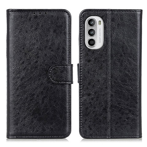 Funda de Cuero Cartera con Soporte Carcasa A07D para Motorola MOTO G52 Negro