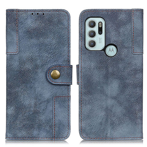 Funda de Cuero Cartera con Soporte Carcasa A07D para Motorola Moto G60s Azul