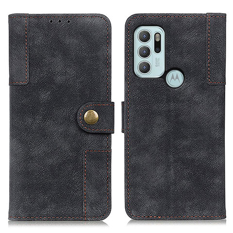 Funda de Cuero Cartera con Soporte Carcasa A07D para Motorola Moto G60s Negro