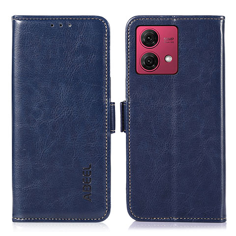 Funda de Cuero Cartera con Soporte Carcasa A07D para Motorola Moto G84 5G Azul