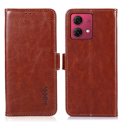 Funda de Cuero Cartera con Soporte Carcasa A07D para Motorola Moto G84 5G Marron