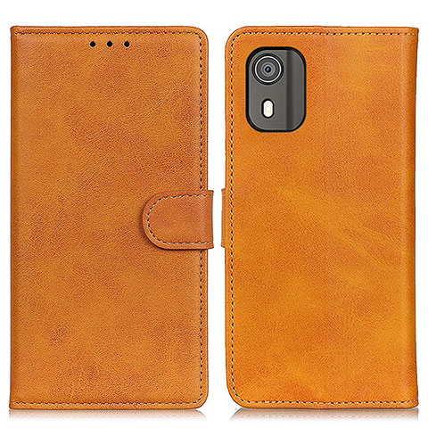 Funda de Cuero Cartera con Soporte Carcasa A07D para Nokia C02 Marron