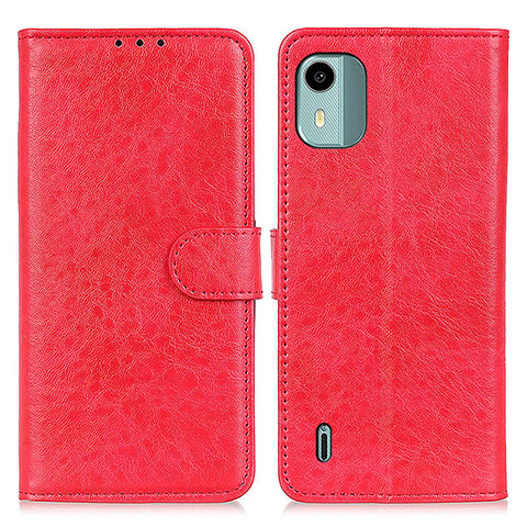 Funda de Cuero Cartera con Soporte Carcasa A07D para Nokia C12 Plus Rojo