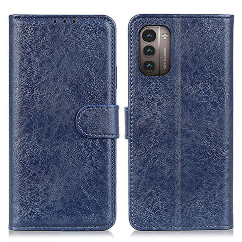 Funda de Cuero Cartera con Soporte Carcasa A07D para Nokia G21 Azul