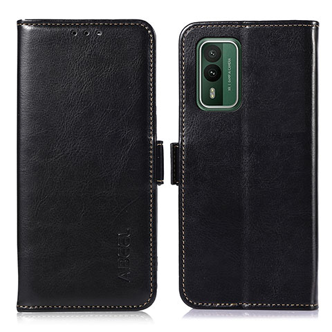 Funda de Cuero Cartera con Soporte Carcasa A07D para Nokia XR21 Negro