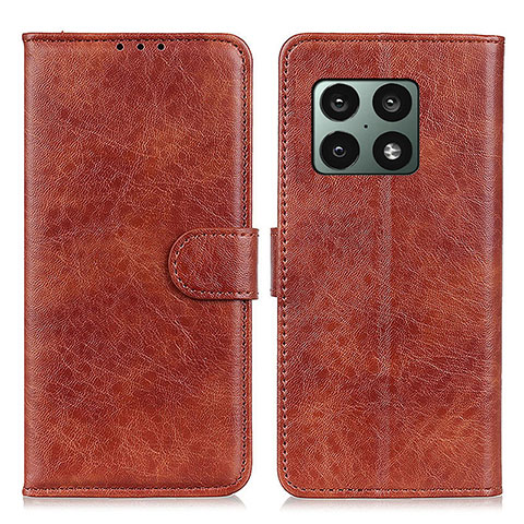 Funda de Cuero Cartera con Soporte Carcasa A07D para OnePlus 10 Pro 5G Marron