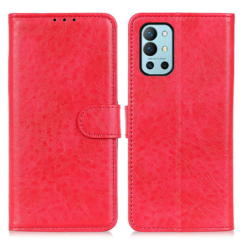 Funda de Cuero Cartera con Soporte Carcasa A07D para OnePlus 9R 5G Rojo