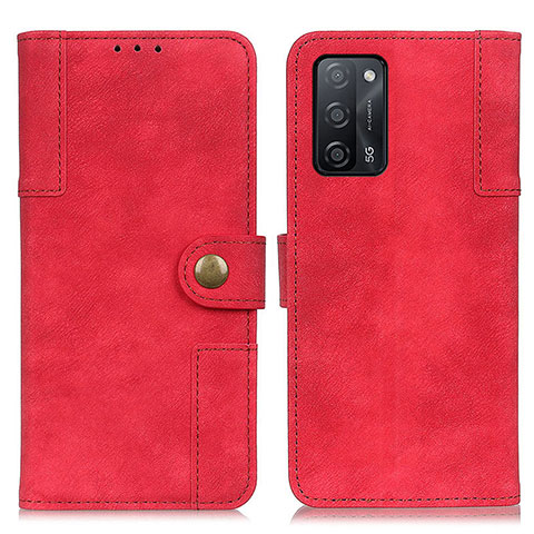 Funda de Cuero Cartera con Soporte Carcasa A07D para Oppo A53s 5G Rojo