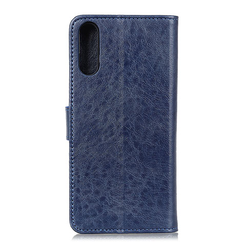 Funda de Cuero Cartera con Soporte Carcasa A07D para Samsung Galaxy A02 Azul