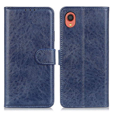 Funda de Cuero Cartera con Soporte Carcasa A07D para Samsung Galaxy A22 5G SC-56B Azul