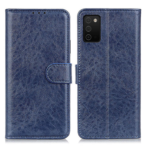 Funda de Cuero Cartera con Soporte Carcasa A07D para Samsung Galaxy F02S SM-E025F Azul