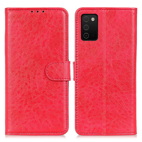 Funda de Cuero Cartera con Soporte Carcasa A07D para Samsung Galaxy F02S SM-E025F Rojo